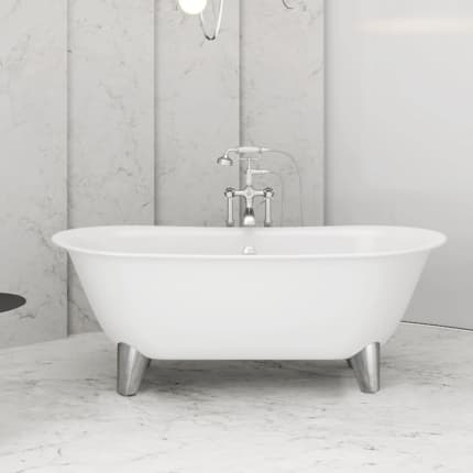 Baignoire sur pieds chrome Bijou 165 cm 