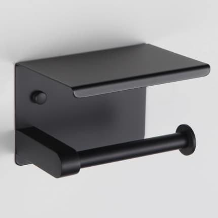 Dérouleur papier avec tablette noir mat