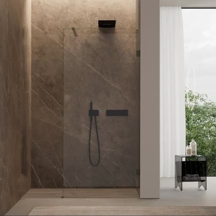 Paroi italienne transparente charnière