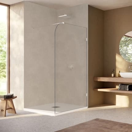 Paroi de douche fixe Corner avec charnière