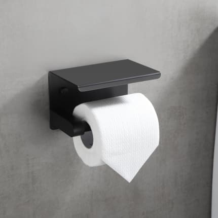 Dérouleur papier avec tablette noir mat