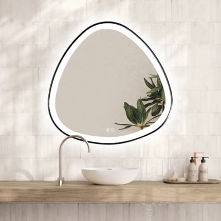 Miroir Alvéa 80 cm noir 