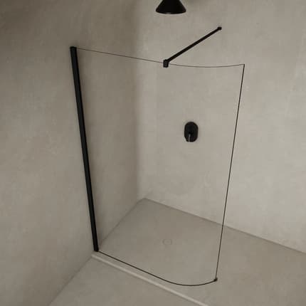 Paroi de douche fixe arrondie 100 cm et 120 cm