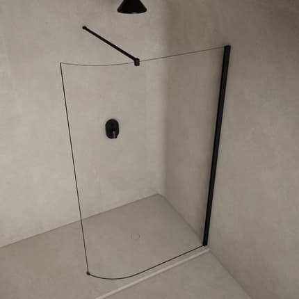 Paroi de douche fixe arrondie 100 cm et 120 cm