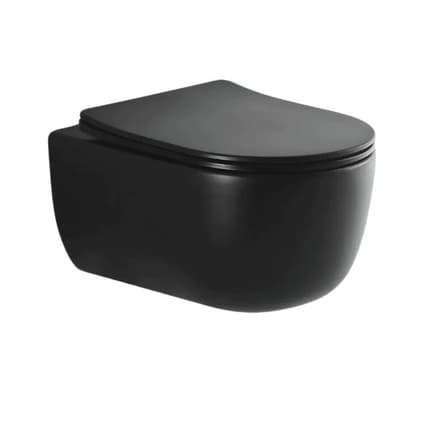 Cuvette suspendue rimless Voga noir mat