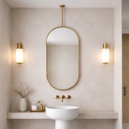 Miroir suspendu au plafond Ovale Psyché