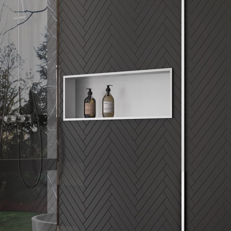 Niche chrome brossée 30 et 60 cm 