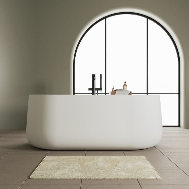 Baignoire îlot blanc mat Minia 160 cm 