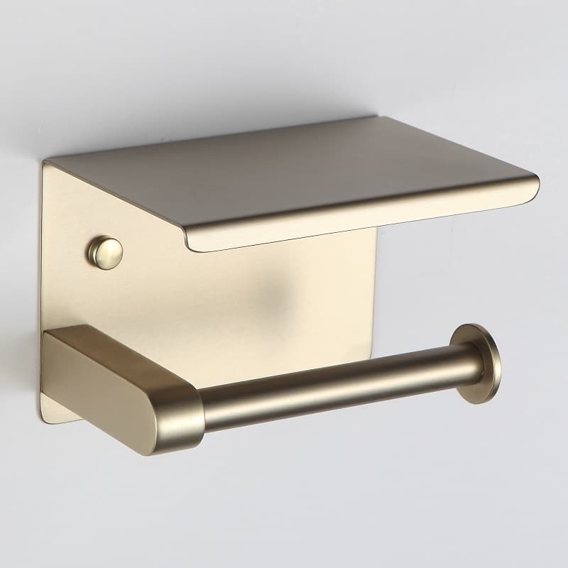 Dérouleur papier avec tablette or brossé