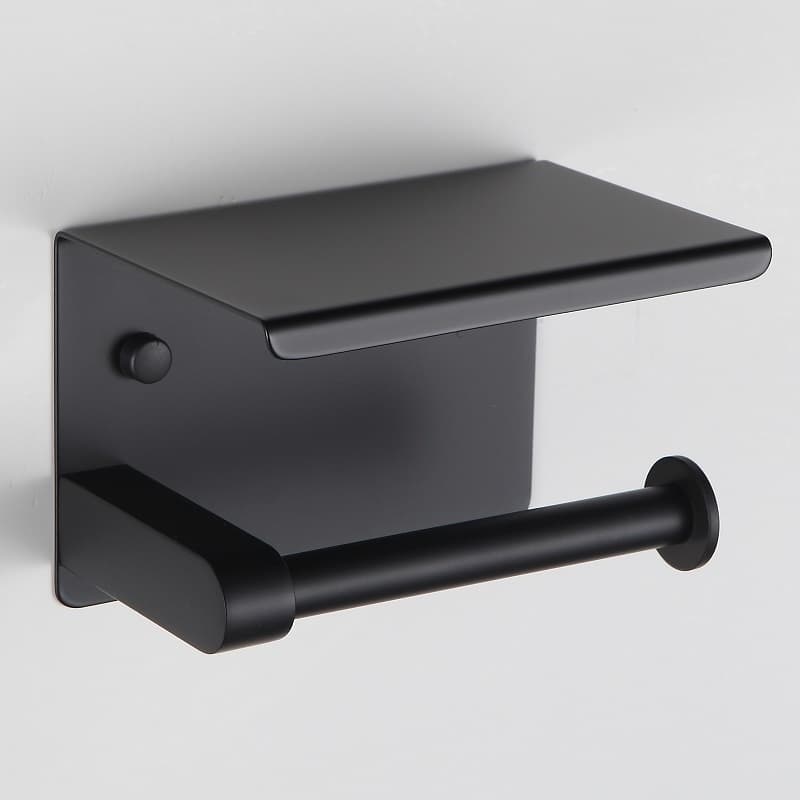 Dérouleur papier avec tablette noir mat