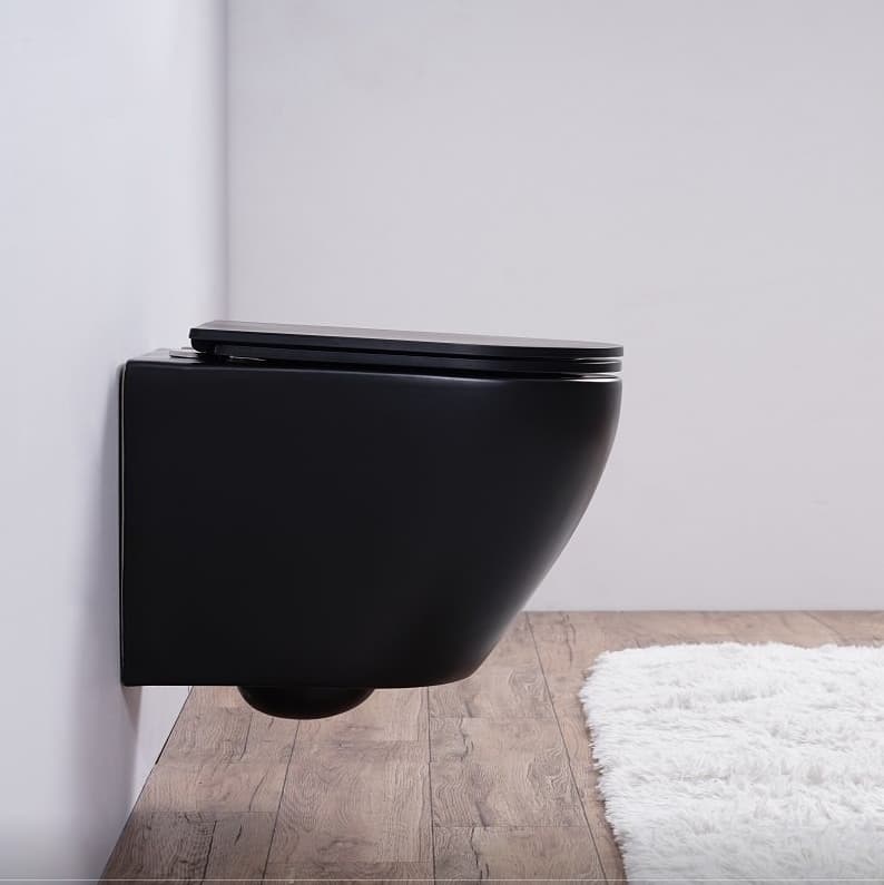 Pack WC suspendu O-Flush Joy noir mat