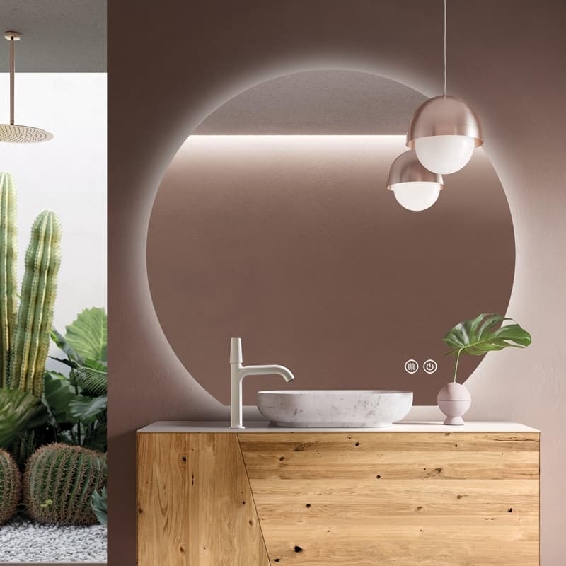 Miroir demi cercle Luna LED 110 cm 