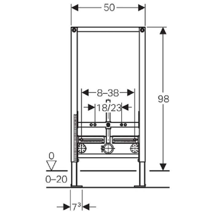 Bâti support Geberit Bidet