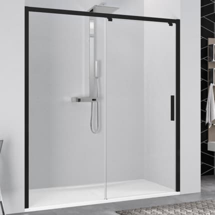 Porte coulissante sur mesure noir mat
