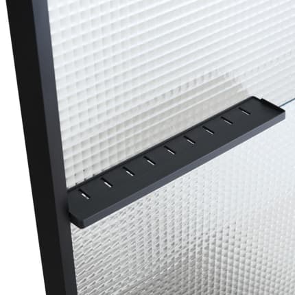 Paroi de douche fixe Double Brick noir mat