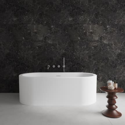 Baignoire ilot blanc mat Shell 170 cm