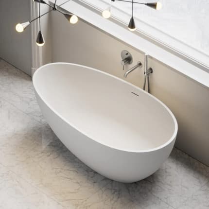 Baignoire îlot solid surface Ellipse 150 cm