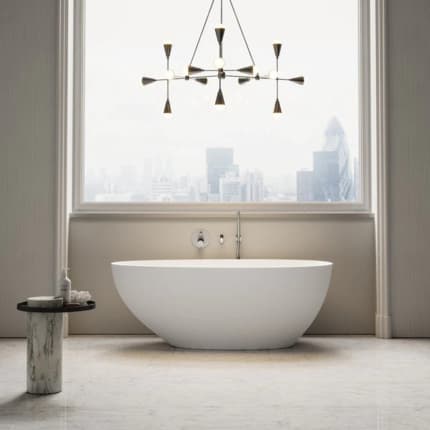 Baignoire îlot solid surface Ellipse 150 cm