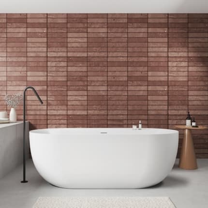 Baignoire îlot blanc brillant Acoda 170 cm