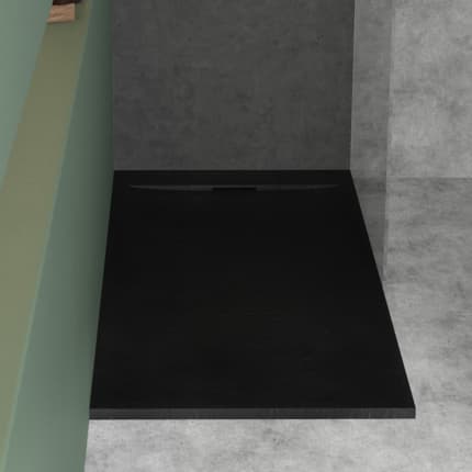 Receveur de douche Epure noir mat de 120 à 160 cm