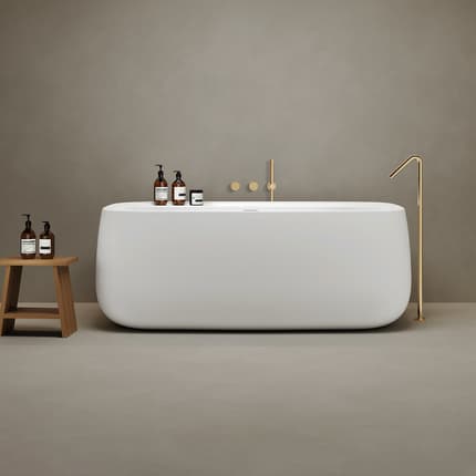 Baignoire Ivory blanc mat avec plage 156 cm