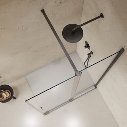 Paroi à l'italienne avec coulissante Ingenia 120 cm