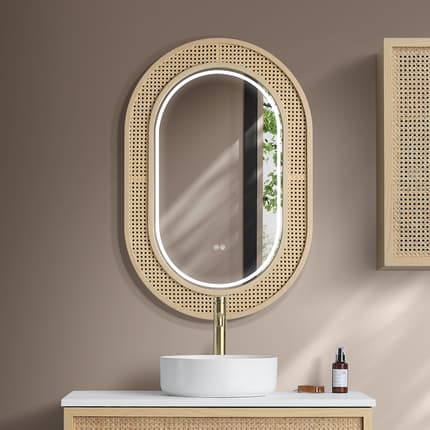 Miroir éclairage Raphia