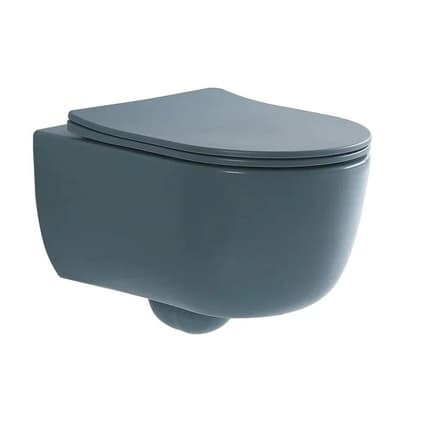 Cuvette suspendue rimless Voga vert bleu mat